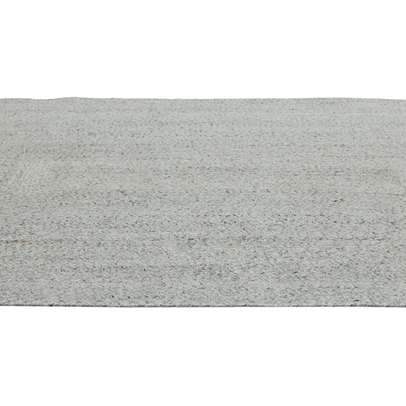 Layla Hand Braided Polyester Indoor Rug, Grey, 5'x7'6 OV