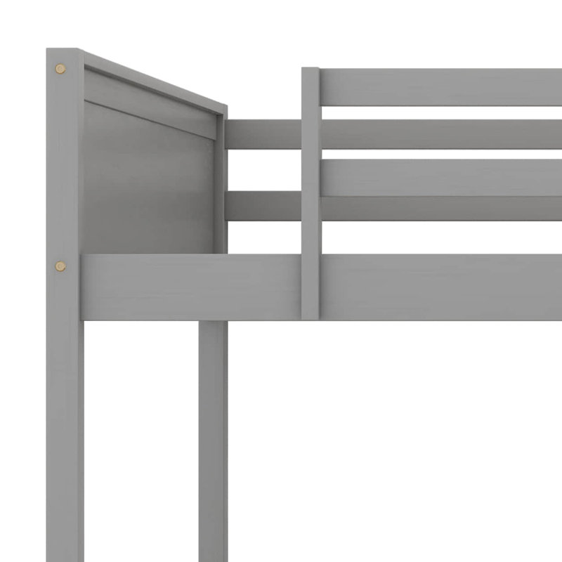 Lit mezzanine double Homerton pour enfants, gris