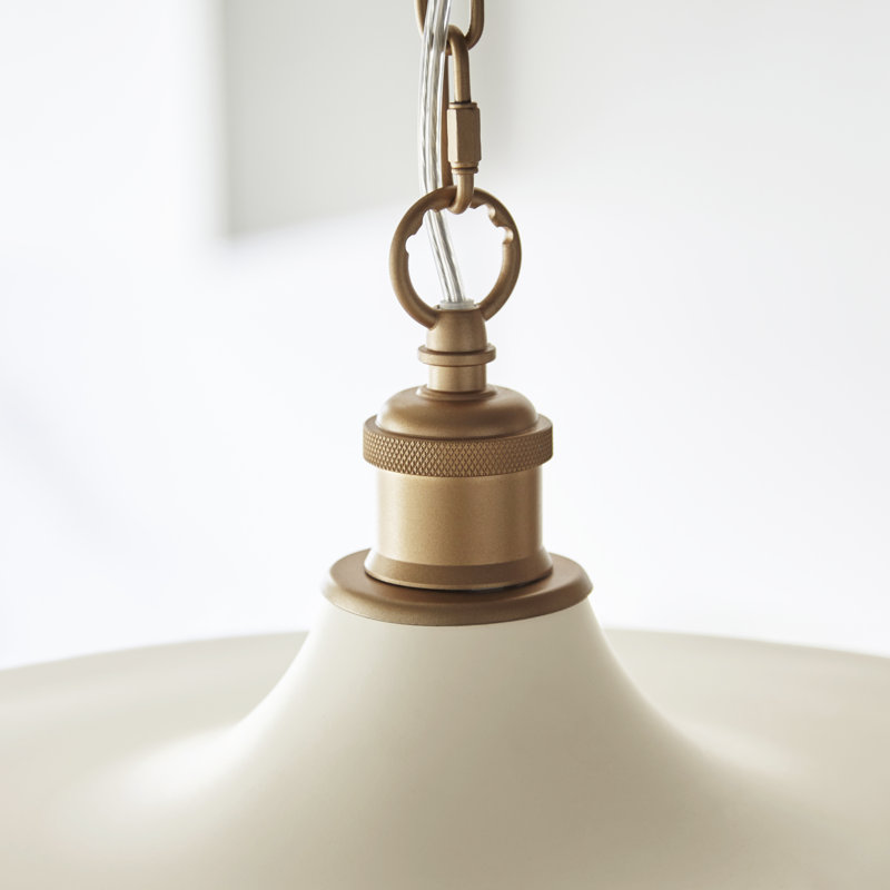 Colbert 1 - Light Dome Pendant, Matt Warm White/Satin Gold