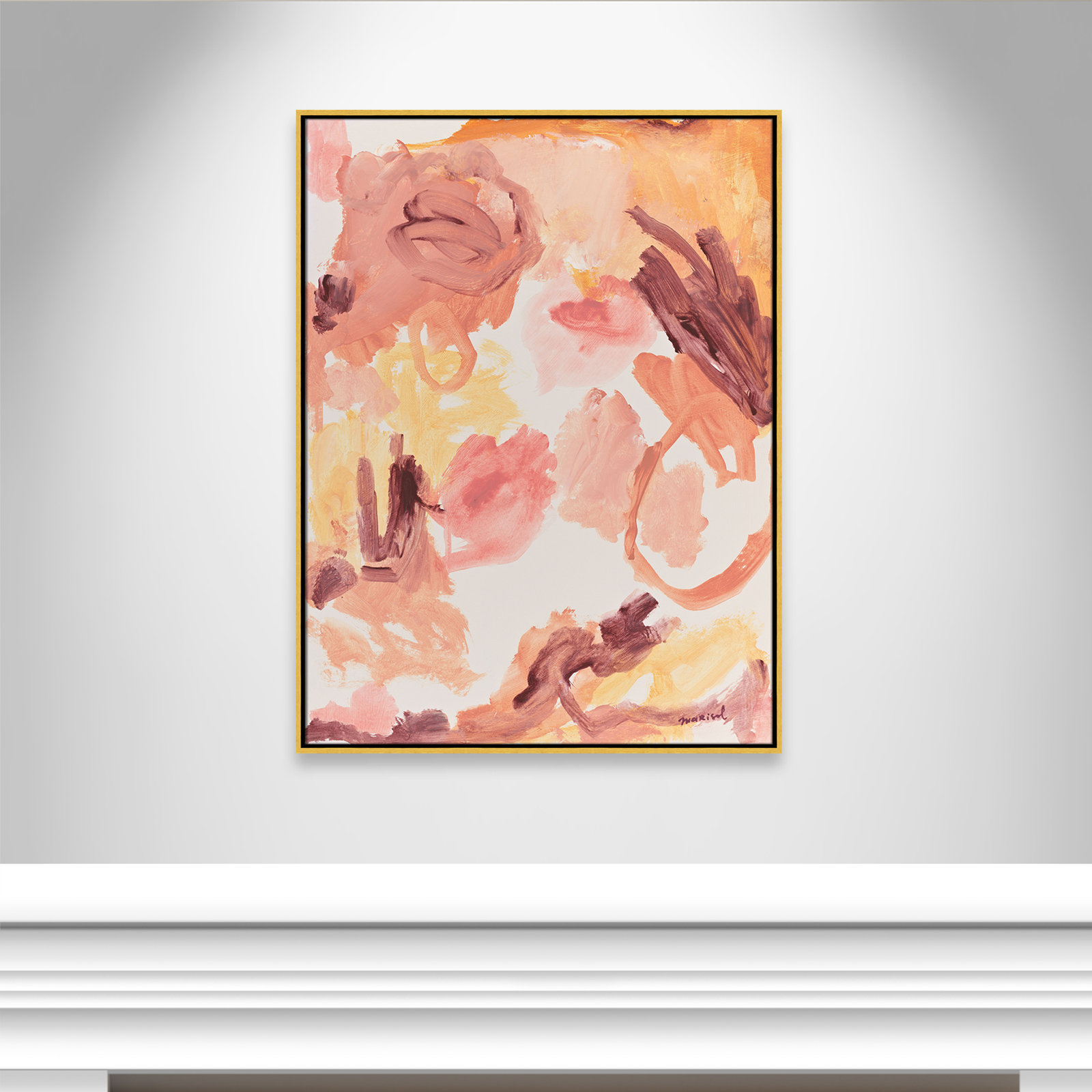 Living In A Dream Print by Marisol Evora, 31.5'' W x 41.5'' H, Gold Floater
