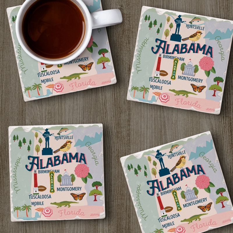 Ensemble de sous-verres 4 pièces Thirstystone Alabama