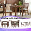 Ensemble de table de salle à manger 3 pièces pour 2 personnes, table pliable en bois avec chaises rembourrées, conception peu encombrante-2008238903