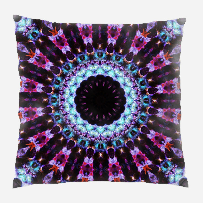 Geometric Microsuede Reversible Throw Pillow