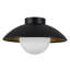 Plafonnier semi-encastré noir 15 po avec verre opale Mire-1394606615