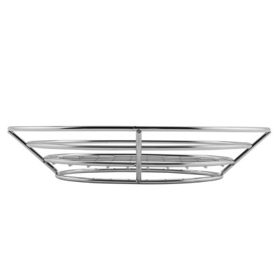 4-83824 – 11" X 8" Oval Basket W/ Wide Raised Grid Base, 2.25" Tall