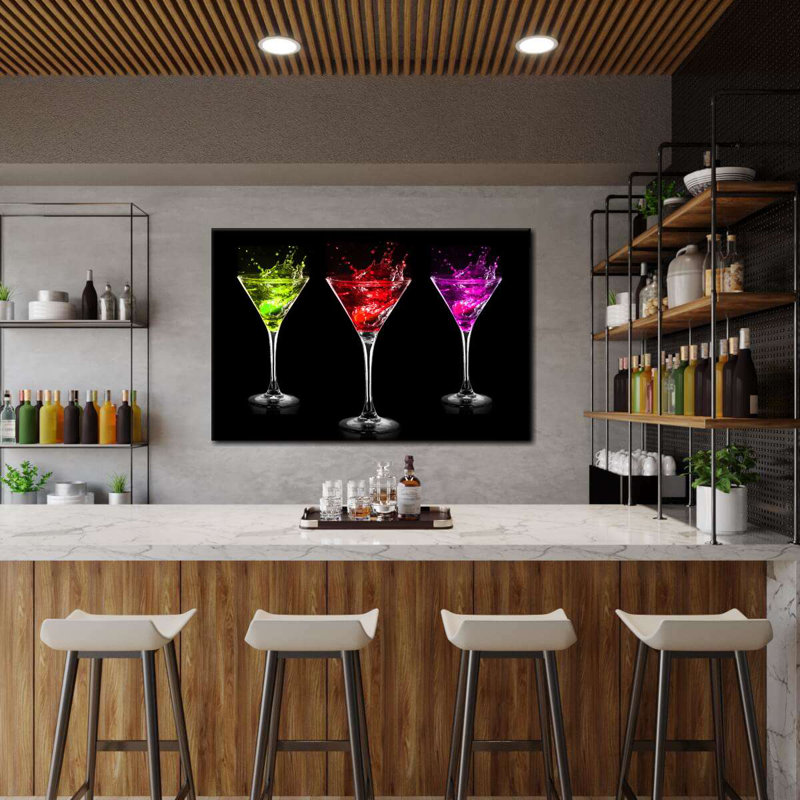 " Flashy Martinis " by SodaPopArt, 32" H x 48" W x 1.25" D
