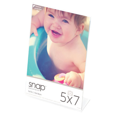 Clear Acrylic Self Standing Tabletop Picture Frames, Clear
