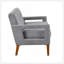 Modern Living Room Causeuse Grey Chenille Upholstery Pocket Coils-780004546