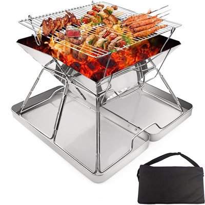 Wekli 31cm W Portable Charcoal Grill