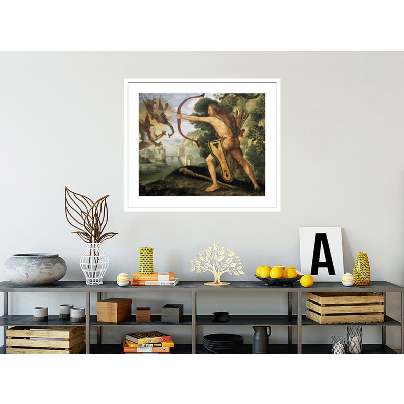 «Hercules and the Stymphhalian par Albrecht Dürer», estampe numérique encadrée, H 33,5 po x l 39,47 po