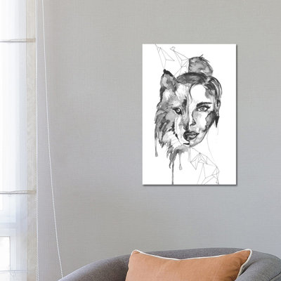 Wolf Woman by ANDA Design - Wrapped Canvas Gallery-Wrapped Canvas Giclée