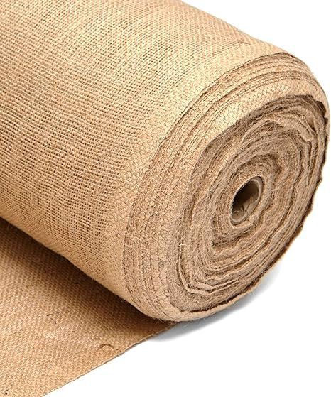 Cassilyn Brown 100% natural hessian fabric roll 10m x 53cm Wallpaper 