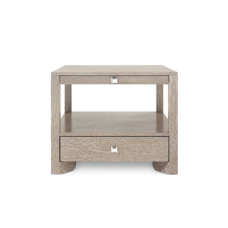 Lugano 1 - Drawer Nightstand, Taupe Gray