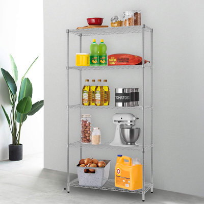 Étagère de rangement ajustable Mullenix pour cuisine, espaces commerciaux et petits garages