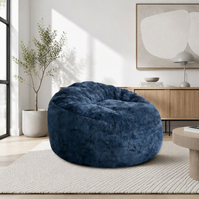 Ultra-Comfort Ergonomic Bean Bag Lounge Chair with Adjustable High-Elasticity Inner Filling and Detachable Washable Cover for Multi-Scene Use in Living Room/Bedroom/Balcony
