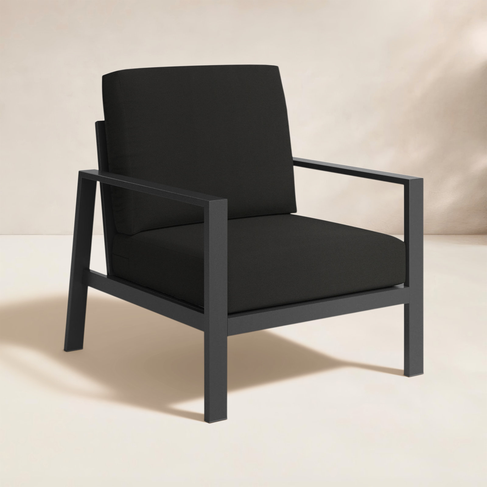 Townsend Sunbrella® Patio Lounge Chair, Sunbrella® Canvas Black, None, No