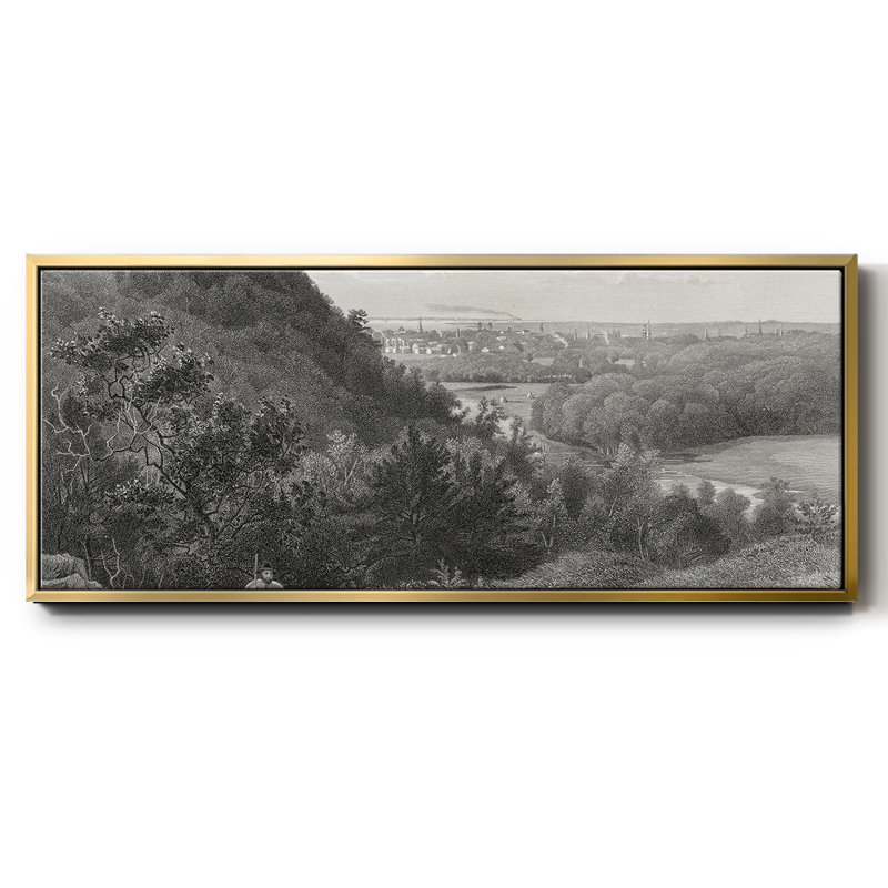 East Rock, New Haven, toile encadrée, H 24 po x l 60 po