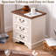 Table de chevet de 21,65 po de largeur avec 3 tiroirs (ensemble de 2)-119323916-118100479