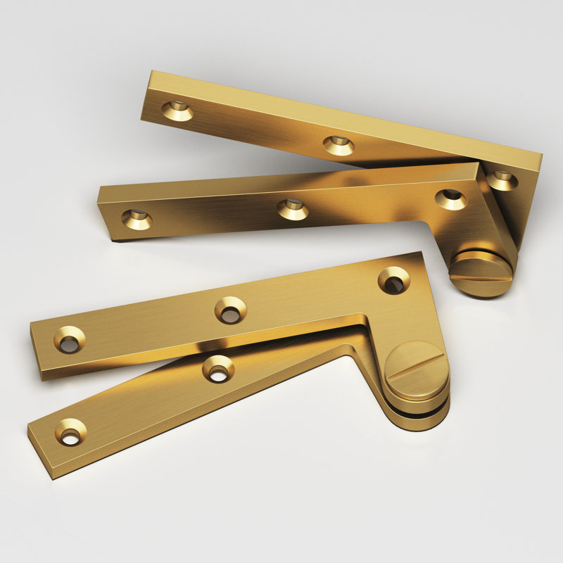 Removable Screw Pivot Hinge, Satin Brass