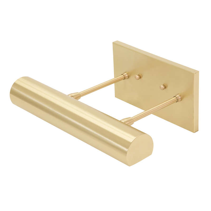 Dimmable LED Wall Mounted Picture Light, Satin Brass, 4.5" H x 12" W x 8" D