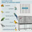 Mangeoire à oiseaux en métal à double roulement PawHut