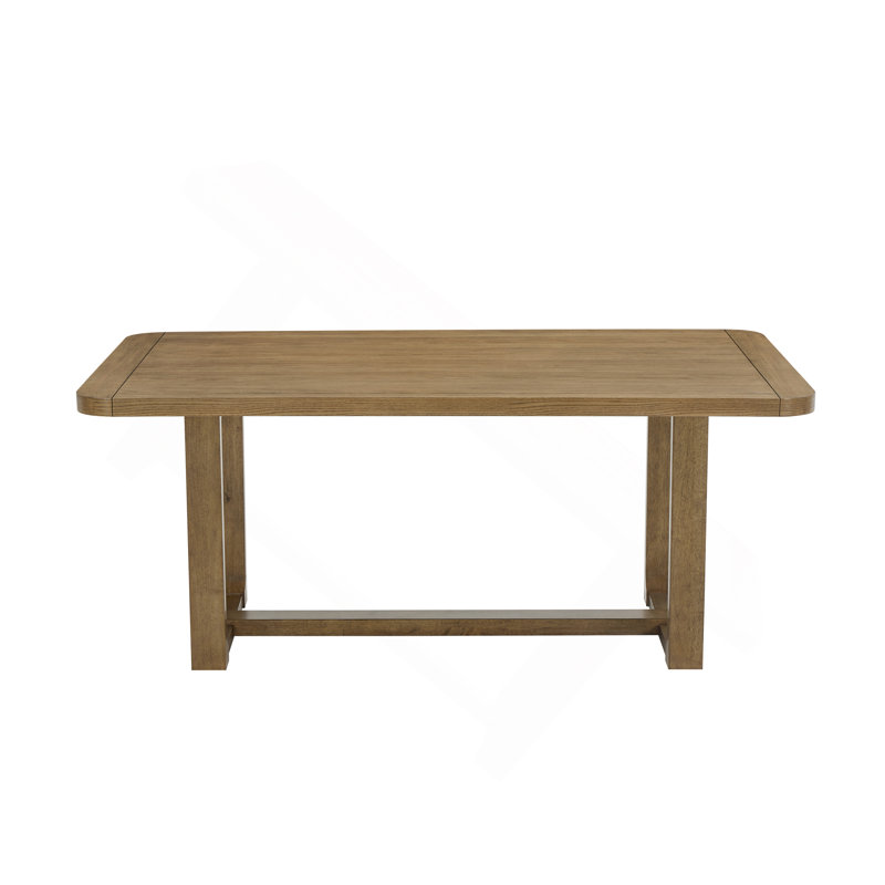 Parker Dining Table, Trestle Base, Light Oak