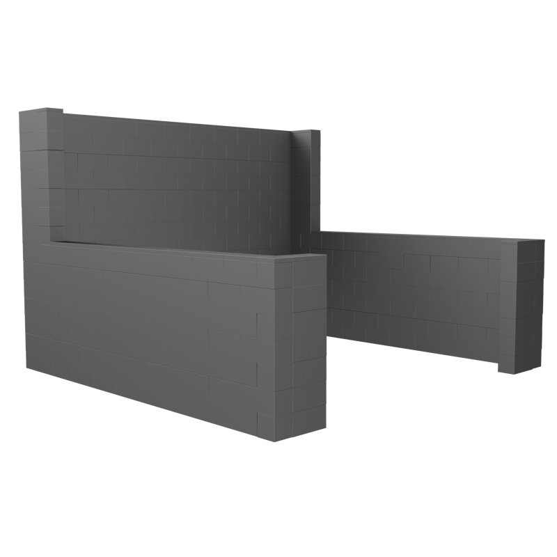 Ensemble de kiosque pour salon Everblock, H 84 po x l 120 po x P 120 po, Translucide