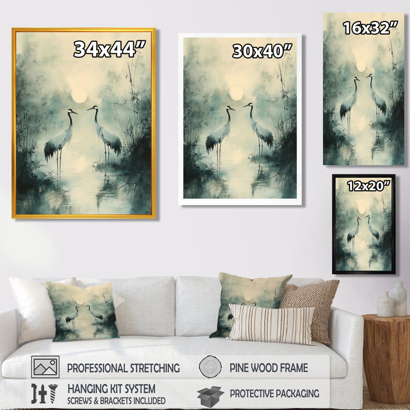 Lavine - Animals Wall Art Living Room, H 40 po x l 30 po, Impression encadrée flottante, Crème, crème