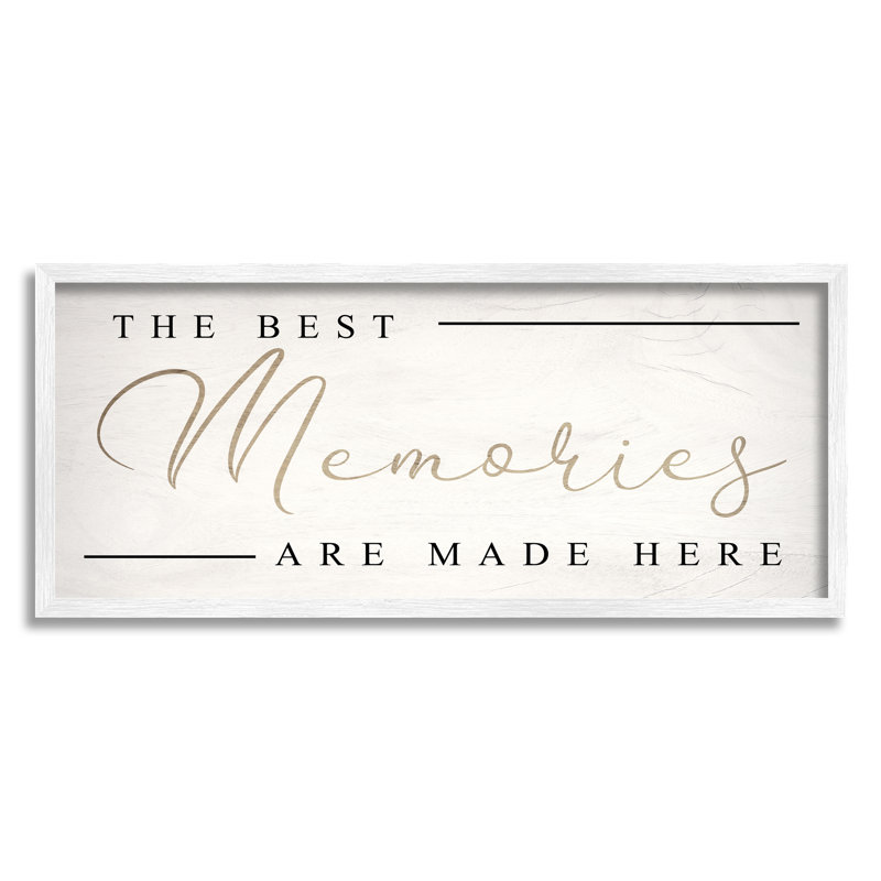 «Memories Expression Touching Shabby Elegance Glam Sign» par Daphne Polselli - impression, L 24 po x H 10 po