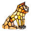 Cat 7" Lighted Art Glass Novelty Light