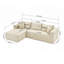 Canapé modulaire en velours côtelé beige