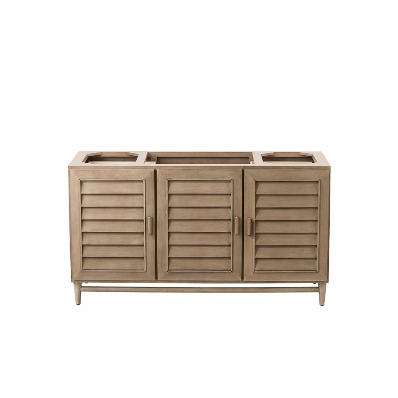 Portland 60'' W Single Vanity, White Zeus, Widespread