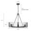 6 - Light Dimmable Drum Chandelier-1602394355
