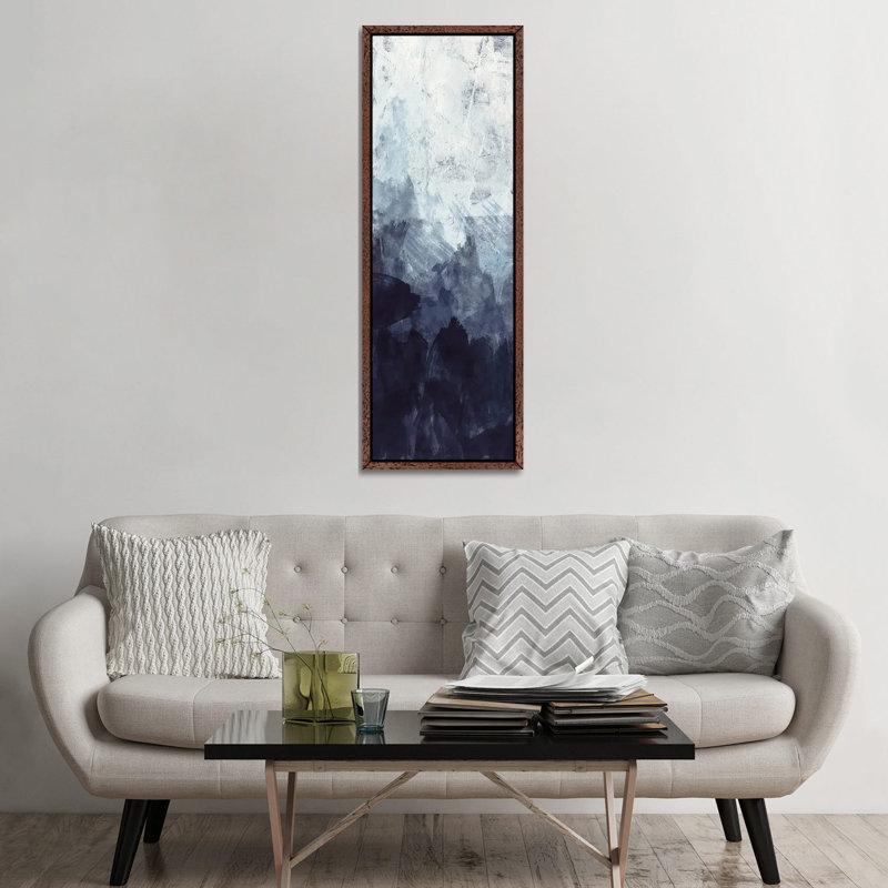 Blue Flow II by Alicia Vidal - Panoramic Painting on Canvas