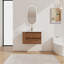 Meuble-lavabo mural avec lavabo en céramique, 2 tiroirs à fermeture en douceur