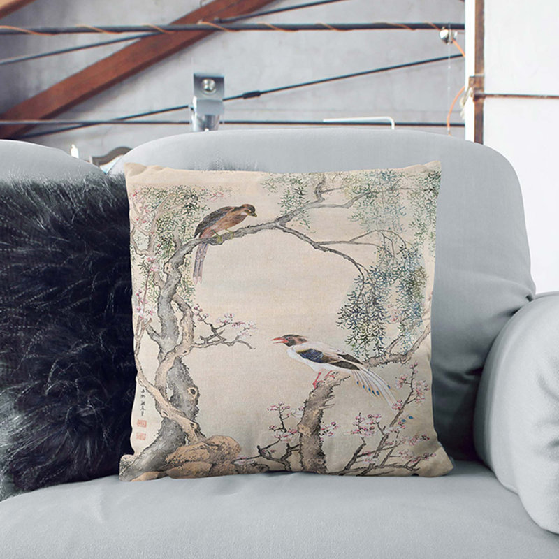 Floral Square Throw Cushion, 40 x 40 cm