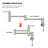 Pot Filler Wall-mount Kitchen Faucet With Dual Handles And Stretchable Design, Single Hole