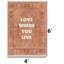Tapis 100% coton lavable à la machine 4 pi x 6 pi à motif de médaillon doré «Love Where You Live»