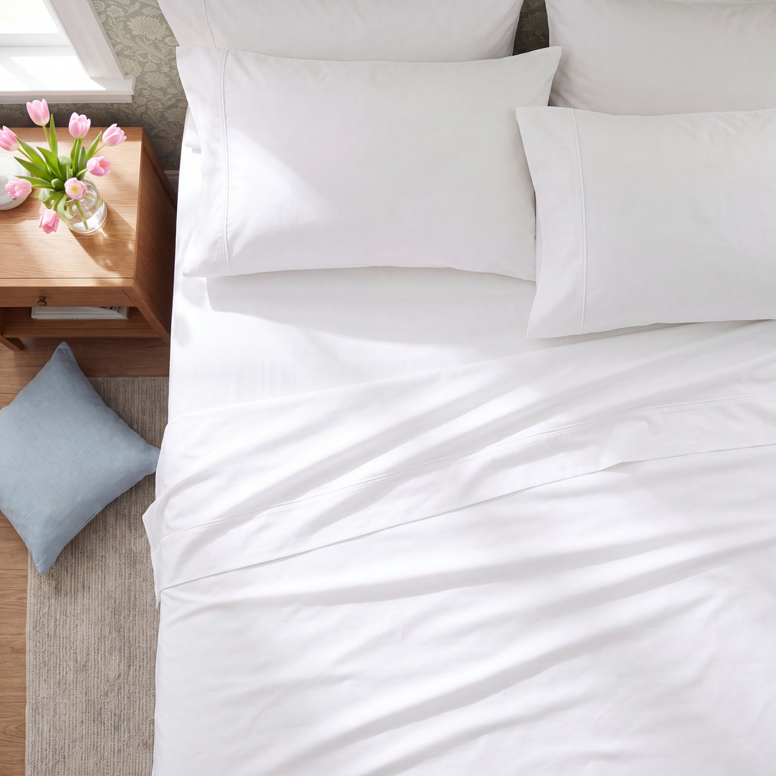 Hayward Pima Cotton Sheet Set, White, King