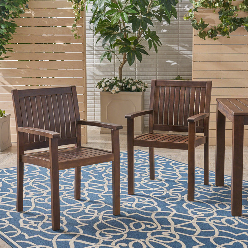 Fauteuil d'extérieur en bois d'acacia