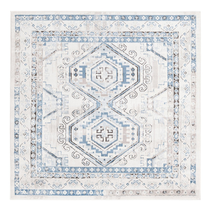 Fleeton Oriental Indoor Rug, Square 5'3"