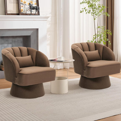 Upholstered Swivel Accent Chair