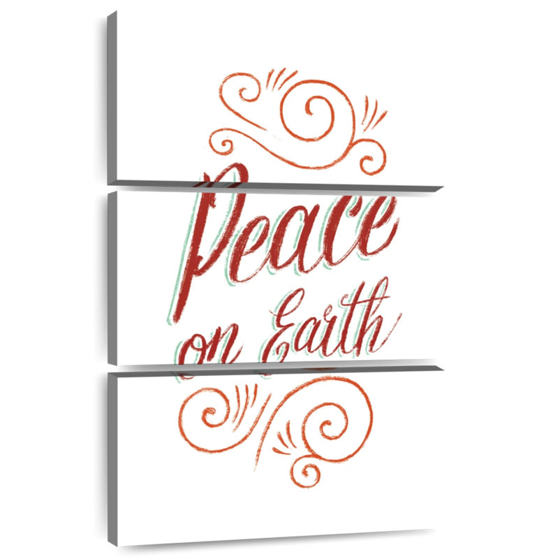 Tergel Peace On Earth Script, 32" H x 20" W