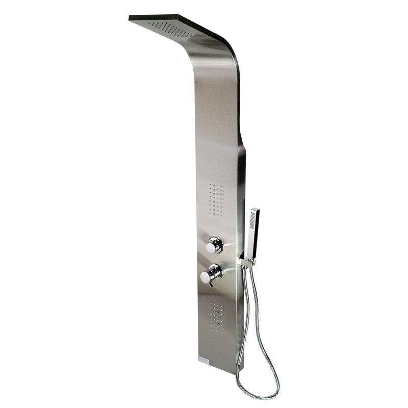 Panneau de douche moderne à double fonction en acier inoxydable