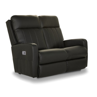 Causeuse inclinable électrique en cuir Finley avec appui-tête électrique