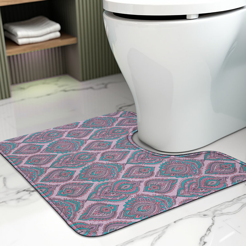 Tapis de salle de bain en U Art Deco 20 po Multicolor