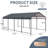 21 Ft Carport 12 Wide, Galvanized Steel Structure, High Wind And Easy To Up X Metal Carport, Rust - Proof Strength Steel, Ideal For Outdoor Gatherings-122504293