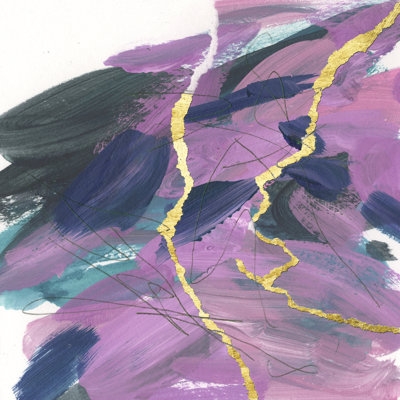 Divided Violet I by Melissa Wang - Wrapped Canvas Painting