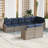 vidaXL Sofa Set with Cushion 8 pcs Grey Poly Rattan-803699113