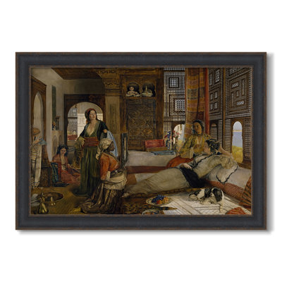 The Harem, 1876-John Frederick Lewis-Custom Framed Canvas